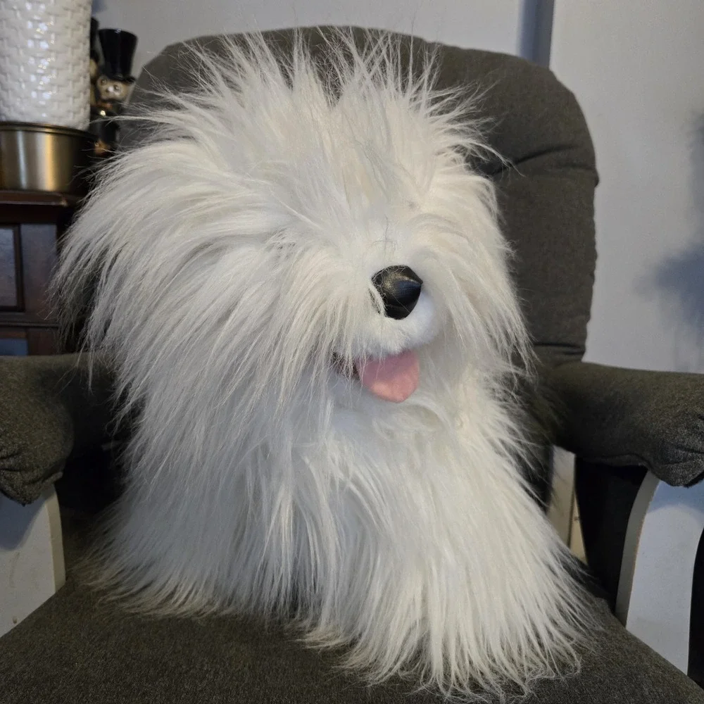 Vintage Old English Sheepdog‎ Plush Large America Wego Realistic Clean Euc